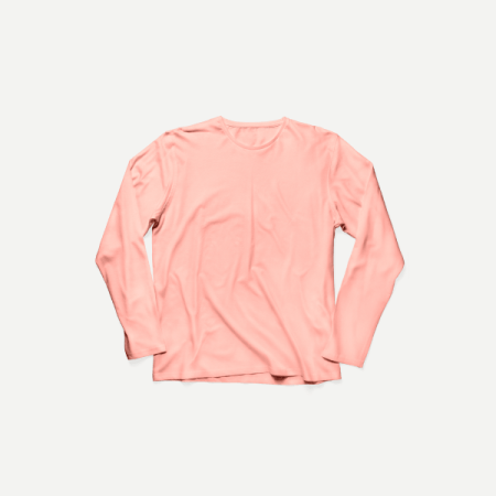 Long-sleeve Vintage Cotton T-shirt in Pink